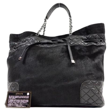 chanel pony hair chain tote|Chanel Lambskin/Pony hair tote .